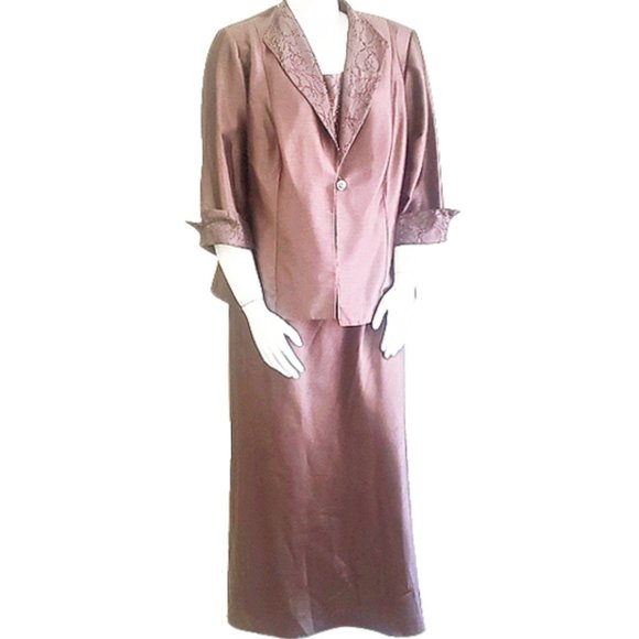 Jessica Howard Two-Piece Brown  Maxi Dress - Picture 1 of 5